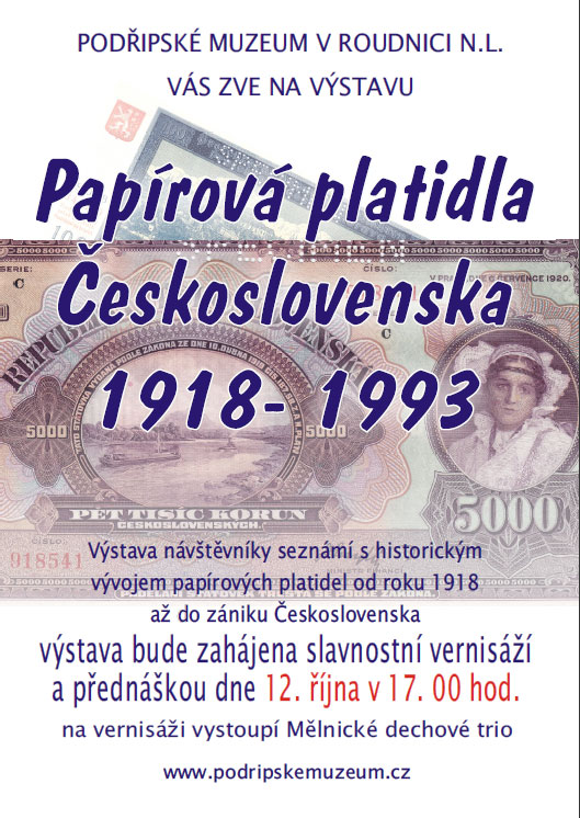 Výstava - Papírová platidla v Československu 1918-1993