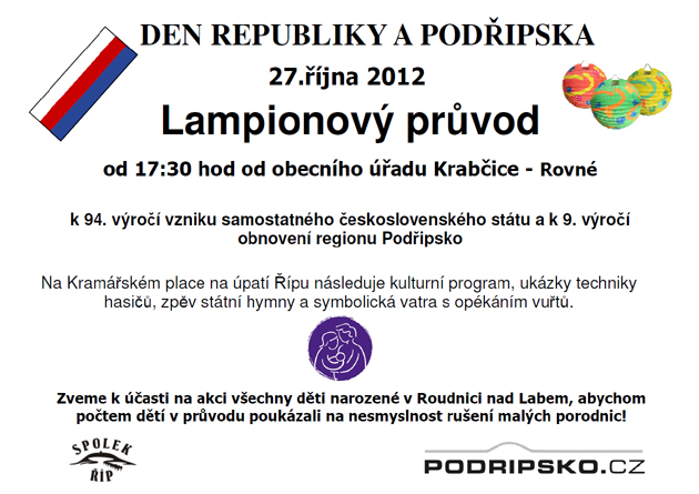 DEN REPUBLIKY A PODŘIPSKA - 27.10.2012