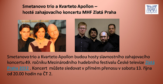 Smetanovo trio a kvarteto Apollon - MZH Zlatá Praha